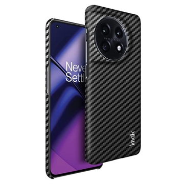 Imak Ruiyi OnePlus 11 Potažené Pouzdro - Uhlíkové Vlákno - Černá