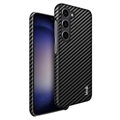 Imak Ruiyi Samsung Galaxy S23+ 5G Potažené Pouzdro - Uhlíkové Vlákno - Černá