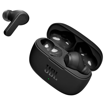 Bluetooth sluchátka JBL Vibe 200TWS s Nabíjecím Pouzdrem (Otevřená krabice - Vynikající) - Černá