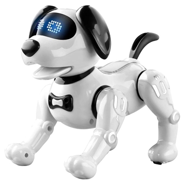 Inteligentní Robotický Pes JJRC R19 s Dálkovým Ovládáním pro Děti - Bílá / Černá