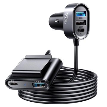 Joyroom JR-CL05 5-portová rychlá nabíječka automobilů-2x PD USB-C, 3x QC3.0 USB-72W