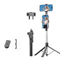 K50 Extendable Selfie Stick/Tripod with Dual Phone Holder - Black