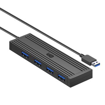 KAWAU H305-120 Vysokorychlostní 4portový USB rozbočovač USB 3.0 Splitter Expander pro notebook, flash disk, klíčenku
