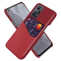 KSQ Realme GT Neo2 pouzdro s kapsou karty - červená