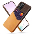 KSQ Samsung Galaxy Note20 pouzdro s kapsou karty - hnědá