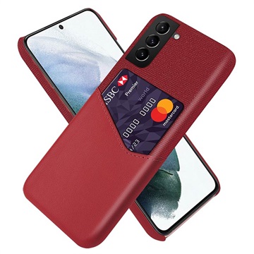 KSQ Samsung Galaxy S22 5G pouzdro s kapsou karty - červená