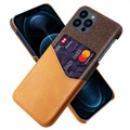 KSQ iPhone 13 Pro Max pouzdro s kapsou karty - hnědá