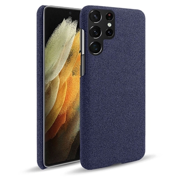 KSQ potažený Samsung Galaxy S22 Ultra 5G Plastic Case - Modrý