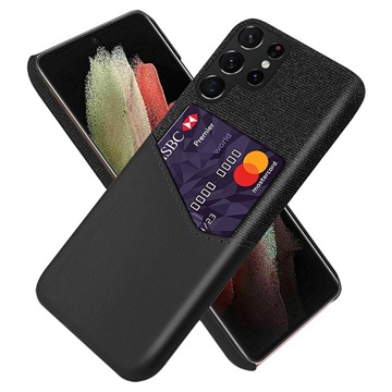KSQ Samsung Galaxy S22 Ultra 5G pouzdro s kapsou karty - černá
