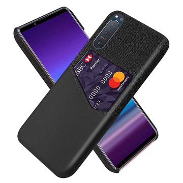 KSQ Sony Xperia 5 II pouzdro s kapsou karty - černá