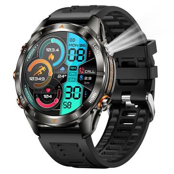 KT80 Sports Smart Watch - 3ATM Waterproof, Bluetooth Calling, 1.46" HD Touchscreen, Integrated Flashlight