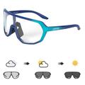 KV FlexRide Photochromic Cycling Glasses with Clear Lens - Blue