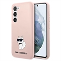 Karl Lagerfeld Choupette Samsung Galaxy S23 5G Silicone pouzdro - Růžový