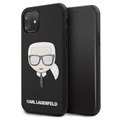 Karl Lagerfeld Relisosed Glitter iPhone 11 Hybrid Case - Black