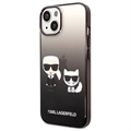 Karl Lagerfeld Gradient Karl & Choupette iPhone 14 Pouzdro - Černé