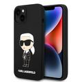 iPhone 15 Karl Lagerfeld Ikonik Silicone pouzdro - Černá