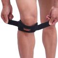 Knee Support with Silicone Pad - Adjustable & Comfortable - Black