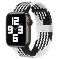 Apple Watch Series Ultra 2/Ultra/9/8/7/SE/6/5/4/3/2/1 pletený popruh - 45 mm/44 mm/42 mm - černá/bílá