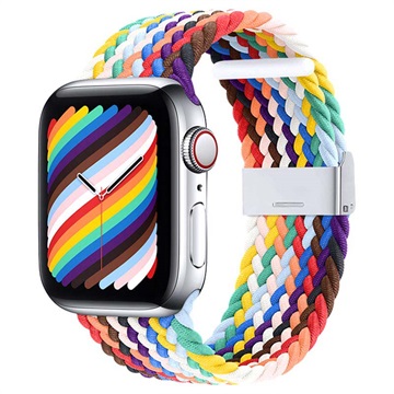 Apple Watch Series Ultra 3/2/Ultra/11/10/9/8/SE 3/(2022)/7/SE/6/5/4/3/2/1 pletený popruh - 49mm/46mm/45mm/44mm/42mm - Rainbow