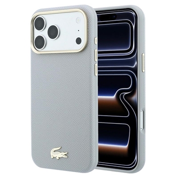 iPhone 18 Pro Lacoste Champs Élysées Case - MagSafe Compatible - Light Grey