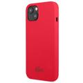 Lacoste iPhone 13 Liquid Silicone Case - červená