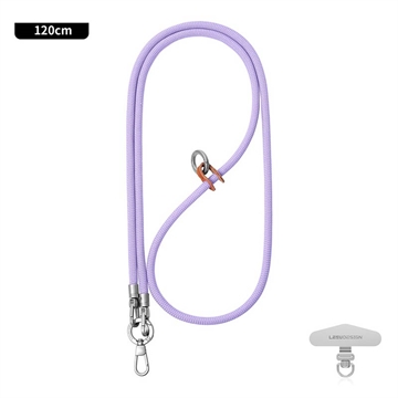 Leeu Design Stylish Universal Crossbody Phone Lanyard - 120cm, 6mm - Purple