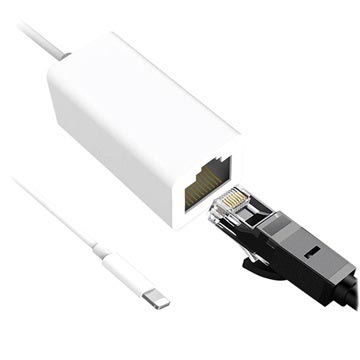 Blesk na RJ45 Ethernet LAN Wired Network Adapter - White
