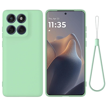 Motorola Edge 70 Liquid Silicone Case with Hand Strap - Green