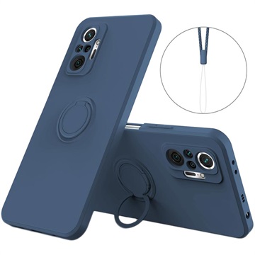 Xiaomi Redmi Note 10 Pro Liquid Silicone pouzdro s držákem prstenu
