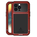 Love Mei Powerful iPhone 14 Pro Hybridní Pouzdro - Červené
