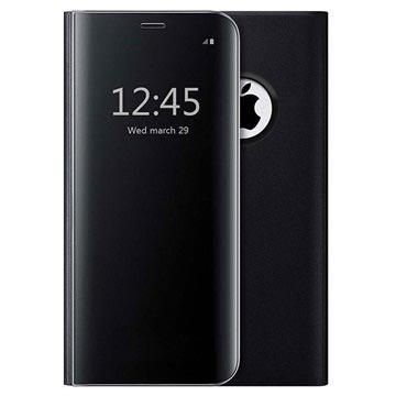 Luxusní série Zrcadlový pohled iPhone 7 Plus / 8 Plus Flip Case - Black