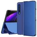 Luxusní série Zrcadlový pohled Samsung Galaxy Z Fold3 5g Flip Case - Blue