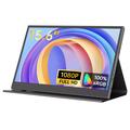 M156F04 Full HD Portable Monitor with Dual Speakers - 15.6" - Black