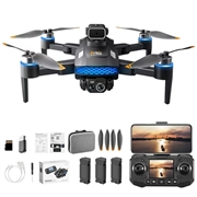 M6 Brushless Foldable Drone with Dual Cameras and Obstacle Avoidance - Black