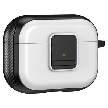 Magnetické pouzdro pro Apple AirPods Pro , kryt Bluetooth sluchátek TPU s přezkou a karabinou