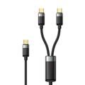 Mcdodo CA-6780 2-in-1 Braided USB-C Charging Cable - 1.5m