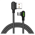 McDodo Night Elfové 90 stupňů USB -C kabel - 1,8 m - titanium černé