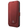 Mercedes -Benz Urban Line iPhone 12/12 Pro Wallet Leather Case - červená