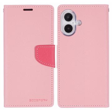 iPhone 16 Mercury Goospery Fancy Diary Wallet Case - Pink