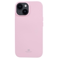 iPhone 15 Plus Mercury Goospery Glitter TPU Pouzdro - Růžový