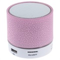 Mini Bluetooth reproduktor s mikrofonem a LED světly A9 - prasklý růžový