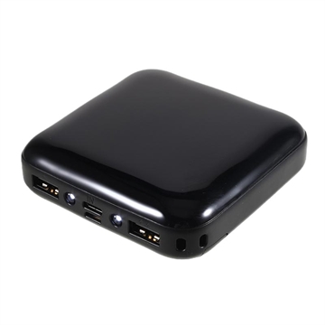 Mini Power Bank 10000Mah - 2x USB - černá