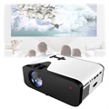 Mini Portable HD LED projektor s dálkovým ovládáním - 1080p - bílá