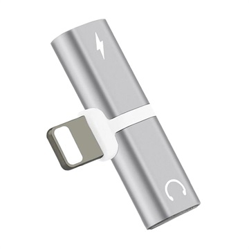 MINI T-Shape 2-in-1 Lightning Adapter-iPhone XS Max/XS/XR-stříbro