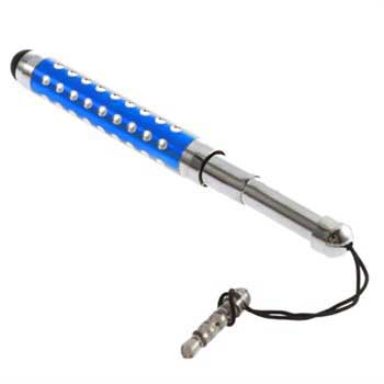 Mini teleskopické kapacitní pero Stylus - tmavě modrá
