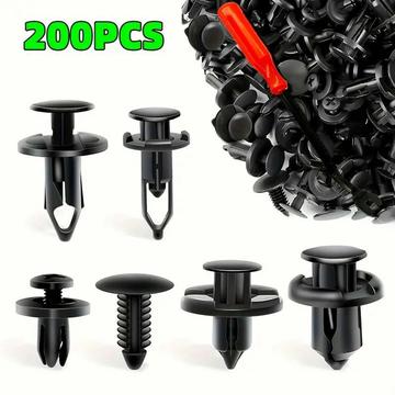 Mixed Plastic Car Door Panel Fastener Set - 200 Pcs.
