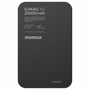 Momax Q.Mag X2 20000mAh Magnetic Wireless Power Bank - Black