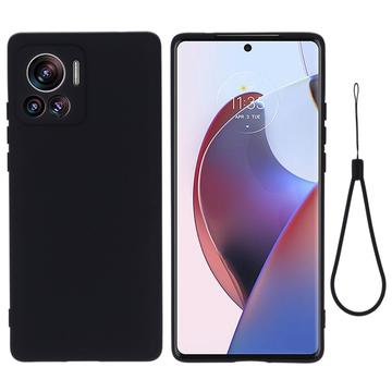 Motorola Edge 30 Ultra Liquid Silicone Pouzdro - Černá