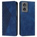 Motorola Edge 50 Fusion/G96 Rhombus Pattern Wallet Case with Magnetic Closure