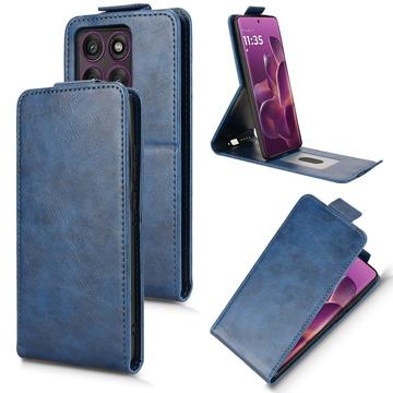 Motorola Edge 60 Pro Vertical Flip Case with Stand - Dark Blue